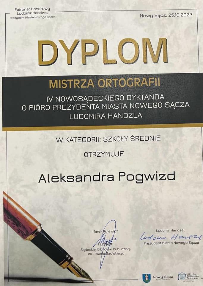 Zdjęcie Konkurs ortograficzny 2023 (2)7d424247-6024-4962-9094-86e51267ee0f.jpg w galerii Nowosądeckie Dyktando Ortograficzne